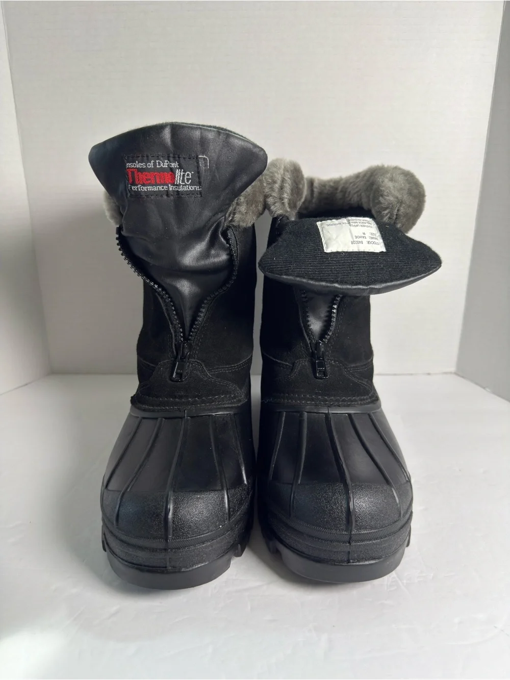 Lanvin Black and Gray Insulated Rain & Snow Boots sz 11